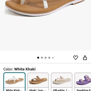 Stylish White Khaki Women's Sandals